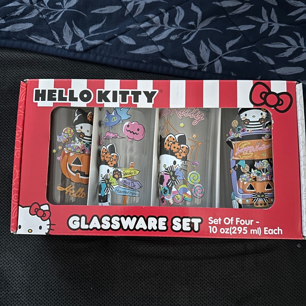 Hello Kitty Red and White Glassware Collection